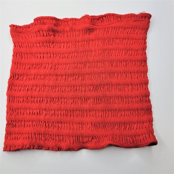 RED Sexy Crop Top Strapless Tube Top Smocked Stretchy Summer Bandeau - NEW - Picture 11 of 11